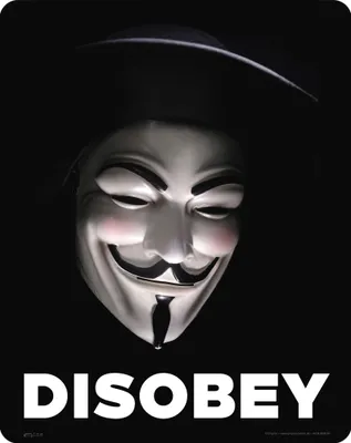 Produktbild von V Mask Guy Fawkes - Mousepad - Disobey - Mousepad