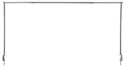 Produktbild von Tisch Deko Stange Klemme Gestell Metall schwarz ausziehbar Tafel 115,5-210 cm