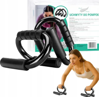 Zdjęcie produktu dla Uchwyty Podpórki Do Pompek Trening W Domu I Siłowni Stalowe Wytrzymałe 2Szt