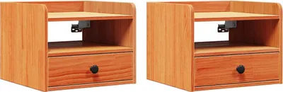 Immagine prodotto di Comodino con cassetto 2 pcs Marrone cerato 38 x 36 x 29,5 cm