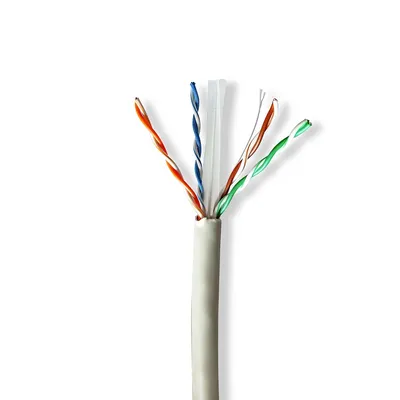Produktbild von Nedis CAT6 Netzwerkkabel Rolle - Solid - U/UTP - Reines Kupfer - 305 m - Innen - Rund - LSZH - Grau - Pull Box - ausziehbar