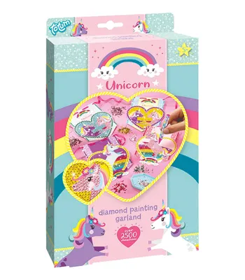 Immagine prodotto di Set creativo fai da te con diamanti - unicorni con glitter