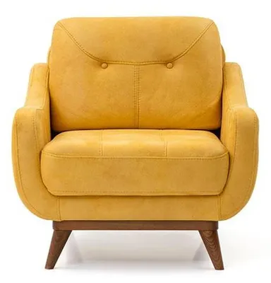 Produktbild von Wohnzimmer Sessel Gelber Einsitzer Luxus Textilsessel Moderne Einrichtung