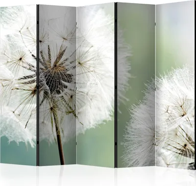 Immagine prodotto di Paravento bifacciale Fiori 225x172 cm 5 pezzi grigio