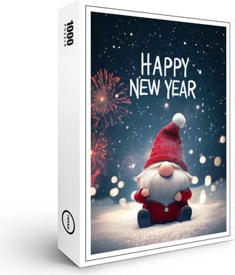 Produktbild von raxxa Premium-Puzzle "Happy New Year - Zwerg Grümpfli", 1000 Teile