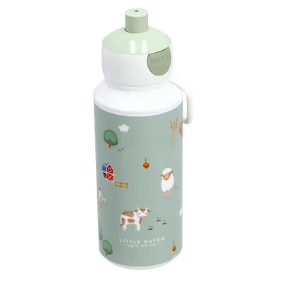 Produktbild von Mepal - Trinkflasche Pop-up Campus - Wasserflasche - Little Dutch - Auslaufsichere Flasche für die Schule - Wiederverwendbar - BPA-frei & Spülmaschinenfest - 400 ml - Little Farm