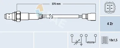 Produktbild von FAE Lambdasonde für TOYOTA Yaris Schrägheck (P9) vor-Kat Beheizt 77330