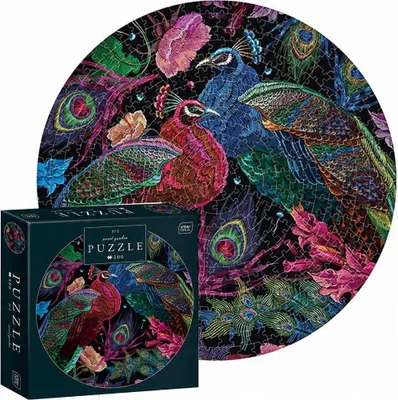 Zdjęcie produktu dla Puzzle Interdruk 500 elementów Round Secret Garden 1 – okrągłe puzzle 63 cm – dekoracja fauna i flora