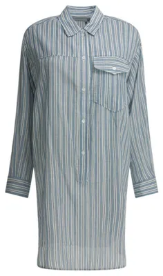 Productafbeelding van Marant Étoile damesjurk-shirt, blauw gestreept, van katoenen voile - maat 38