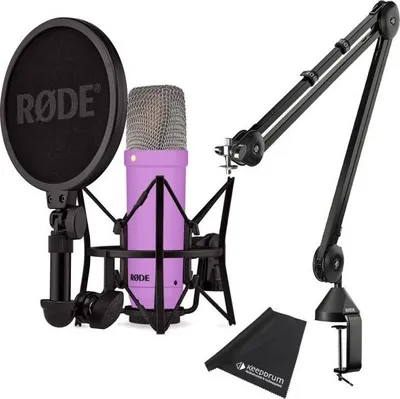 Produktbild von Rode NT1 Signature Purple Studio-Mikrofon Lila mit PSA1 Gelenkarm Schwarz