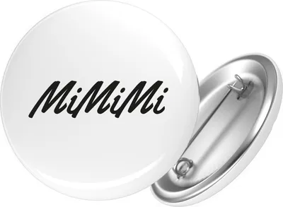 Produktbild von Huuraa Button Mimimi Schriftzug 59mm rund mit Sicherheitsnadel Ansteckbutton Geschenkidee