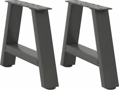 Produktbild von Couchtischbeine A-Form 2 Stk. Anthrazit 40x(30-31) cm Stahl
