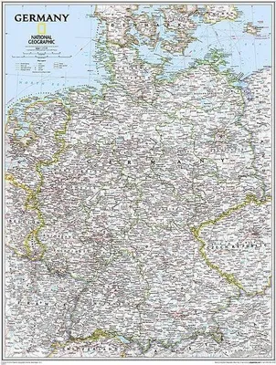 Produktbild von National Geographic Germany Wall Map - Classic (23.5 X 30.25 In)