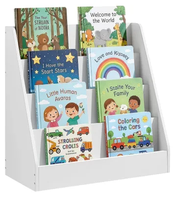 Productafbeelding van SONGMICS Boekenrek voor kinderen, kinderrek met 4 niveaus, 30 x 60 x 60 cm