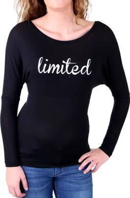 Produktbild von Madonna Langarmshirt Damen "LORI" Wide Neck Limited Print Shirt MF-406997 Schwarz M