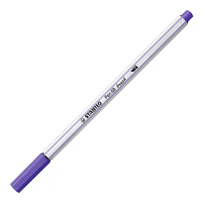 Produktbild von Premium-Filzstift mit Pinselspitze für variable Strichstärken - STABILO Pen 68 brush - Einzelstift - violett