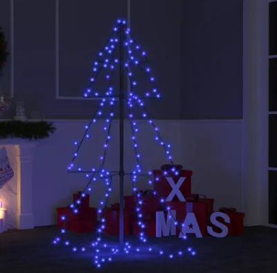 Immagine prodotto di The Living Store Albero di Natale a forma di cono 160 LED Indoor & Outdoor 78x120 cm