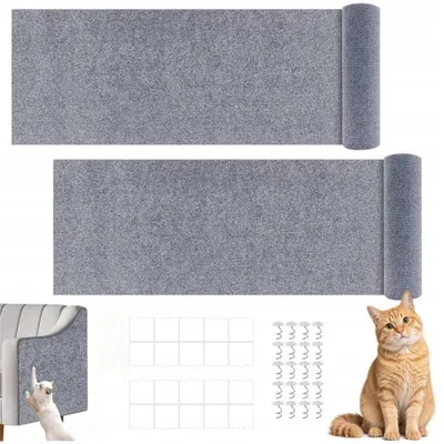 Produktbild von 2 Stk Kratzfolie Katzen Kratzschutzfolie Selbstklebend 1m x 40cm Katzen Kratzschutz Folie Katze Kratzbaum Möbelschutz Kratzschutz Matte Kratzmatte