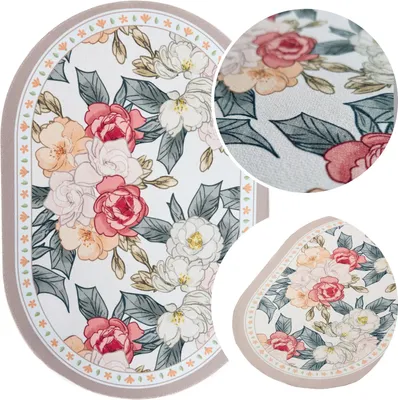 Zdjęcie produktu dla Podkładka Dekoracyjna Na Stół Mata Pod Talerze Kwiaty 30X45 Floral Jasna