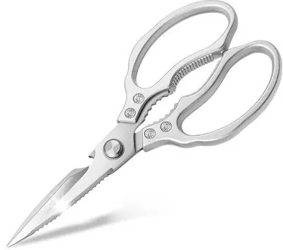Productafbeelding van Ibenzoa® Multifunctionele keukenschaar van roestvrij staal – 3,5 mm geharde messen, flesopener en notenkraker, geschikt voor keuken en huishouden