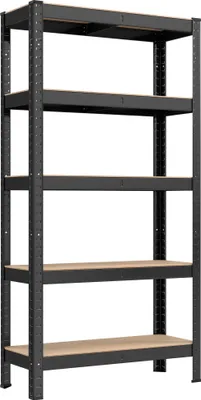 Produktbild von SONGMICS Standregal, Bücherregal, Lagerregal, 5 Ablagen, Küchenregal, Regal, 30 x 75 x 150 cm, bis 650 kg belastbar, verstellbare Ablagen GLR030B21