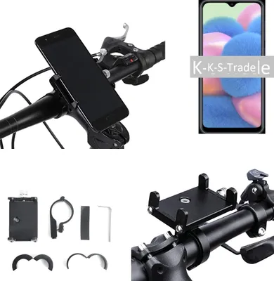 Produktbild von K-S-Trade Handyhalterung für das Fahrrad kompatibel mit Wiko View 3 Pro Halter Lenkstange Fahrradhalterung Motorrad Bike Mount Befestigung Smartphone