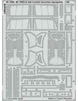 Immagine prodotto di EDUARD ED491600 Bf-109G-6 (versione tardiva, equipaggiata con lanciarazzi), scala 1/48