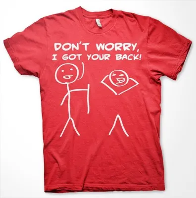 Produktbild von Dont Worry, I Got Your Back! T-Shirt - Medium - Red