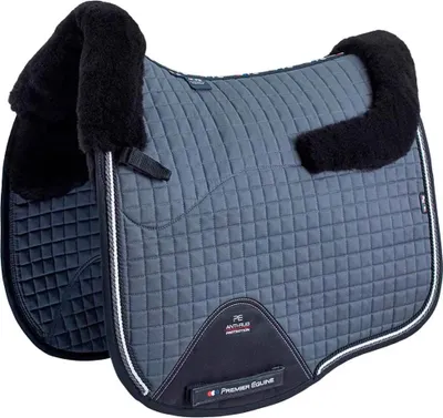 Zdjęcie produktu dla Premier Equine Cc Merino Wool European Dressage Square Satteldecken Grau Full Grau Full
