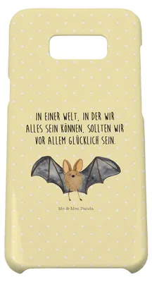 Produktbild von Mr. & Mrs. Panda Samsung Galaxy S8 plus Handyhülle  Fledermaus Flügel - Gelb Pastell - Geschenk, Hülle, Lustige Sprüche, Cover, Handy Case