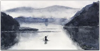 Produktbild von Coloray Bild aus Acryl 120 cm x 60 cm - Gehärtetes Acryl Acrylblock mit Bild Wohnzimmer Küche Dekoration Wanddekoration - Aquarell Boot Fischer