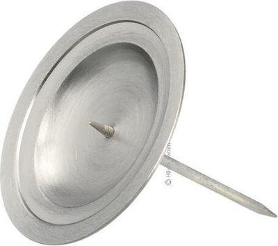 Kerzenstecker Silber matt mit Rand Ø 8 cm innen