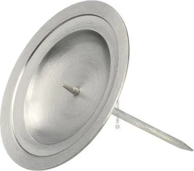 Produktbild von Kerzenstecker Silber matt mit Rand Ø 8 cm innen