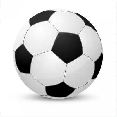 Produktbild von Wallario Premium Glasbild, freischwebende Optik, kräftige Farben, Größe 30 x 30 cm Motiv Fußball klassisch vor weißem Hintergrund