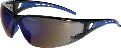 Immagine prodotto di Occhiali di sicurezza EN 166 EN 172 aste nero/blu, lenti a specchio