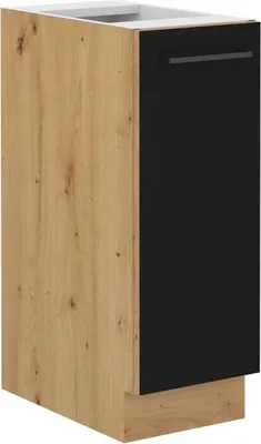 Immagine prodotto di Armadietto estraibile MALILA - larghezza 30 cm, nero / rovere artisan