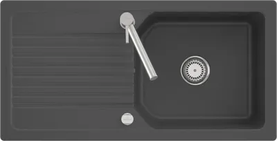 Produktbild von Villeroy & Boch 33862FI4 Subway 60 Keramikspüle Einbau Unterschrankbreite ab 60 cm Stone White Excenterbetätigung - inkl.