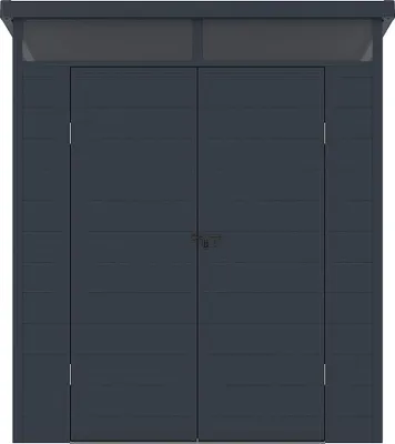 Produktbild von Gartenschrank aus anthrazitfarbenem Harz 3,65 m² mit Boden - MINARO