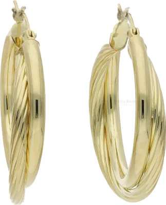 Produktbild von JuwelmaLux Creolen 925/000 Sterling Silber Gelbgold plattiert JL16-06-0693