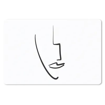 Produktbild von MuchoWow® Schreibtischunterlage Gesicht - Frau - Abstrakt 60x40 cm - XXL Mauspad - Großes Mauspad