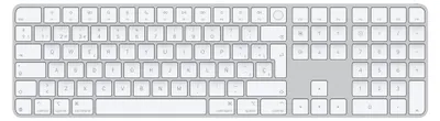Zdjęcie produktu dla Apple Magic, Przewodowy i Bezprzewodowy, USB + Bluetooth, QWERTY, Biały
