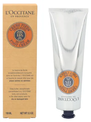 Produktbild von L'Occitane Shea Butter Foot Cream, Fußcreme, Feuchtigkeitsspendend, 150 ml, Tube, AQUA/WATER - BUTYROSPERMUM PARKII (SHEA) BUTTER - GLYCERIN - TAPIOCA STARCH - HELIANTHUS ANNUUS..., Frankreich