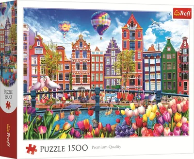 Produktbild von Trefl, Buntes Amsterdam, 1500 Teile Puzzle