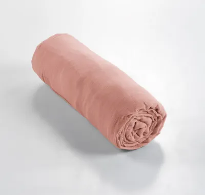 Produktbild von Spannbettlaken 90 x 190 cm GAÏA Pfirsichrosa