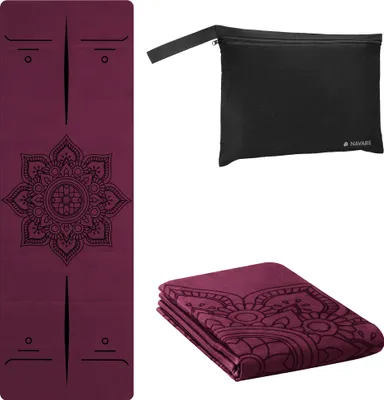 Produktbild von Navaris Reiseyogamatte faltbar inkl. Tasche - 1,5mm Yoga Matte Fitnessmatte - dünn leicht - Sportmatte Fitness Pilates - Reise Yogamatte - versch.