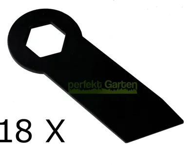 Produktbild von 18X 10,1 CM Messer für Fuxtec FX-BV140 / 480102, TREX TS0P00000 Vertikurierer