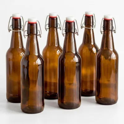 Produktbild von Bügelverschluss-Glasflaschen, 6er-Set - wiederbefüllbar, luftdicht