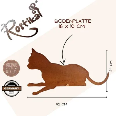 Produktbild von Metalldeko Figur Katze "Felix" | Gartendeko in Edelrost