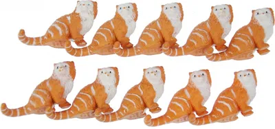 Produktbild von 10x Katze Aufstellfigur Tierfigur Miniblings Perserkatze 6cm Katzen rot