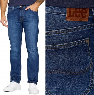 Obrázok produktu pre LEE, Herren Jeanshosen, Straight fit, DAREN ZIP FLY, W33 L32, Blau, Jeans, baggyjeans, buggy